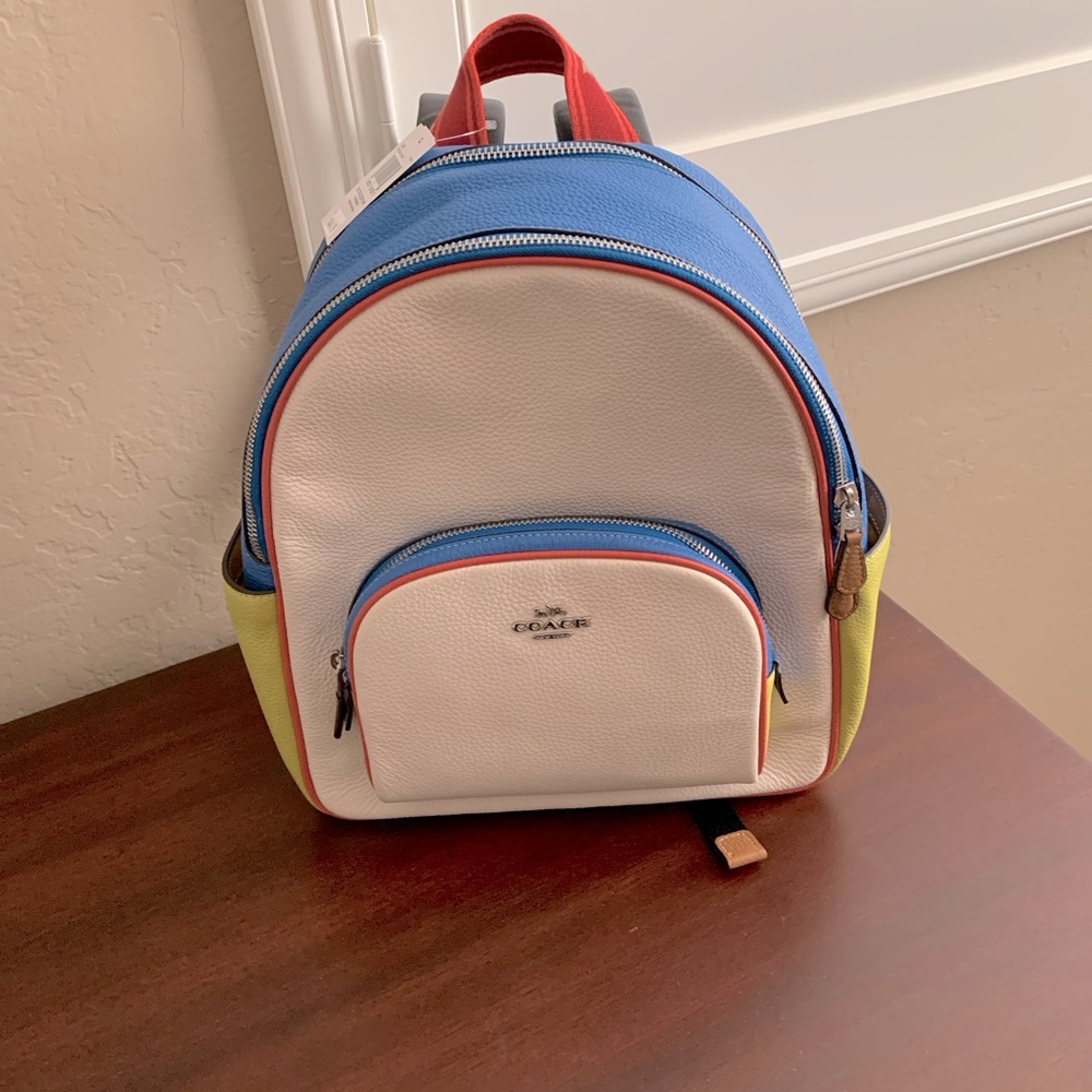 Coach Court Backpack In Color-block - Picture 5 of 8